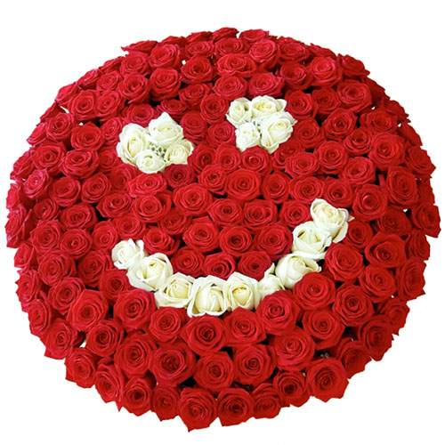 Фото товара 201 троянда "Смайлик" з категорії найбільш шикарних букетів  в Самборі