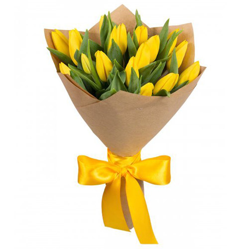 Фото товара 15 жовтих тюльпанів в Самборі