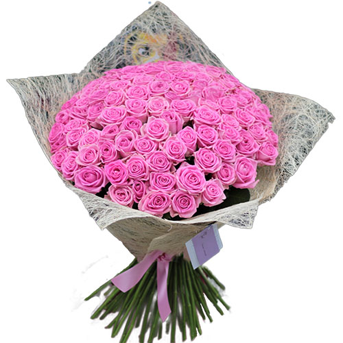 Фото товара 101 троянда "Аква" з категорії найбільш шикарних букетів  в Самборі