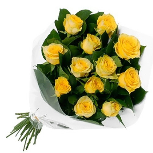 Фото товару 11 жовтих троянд з категорії недорогі букети в Самборі
