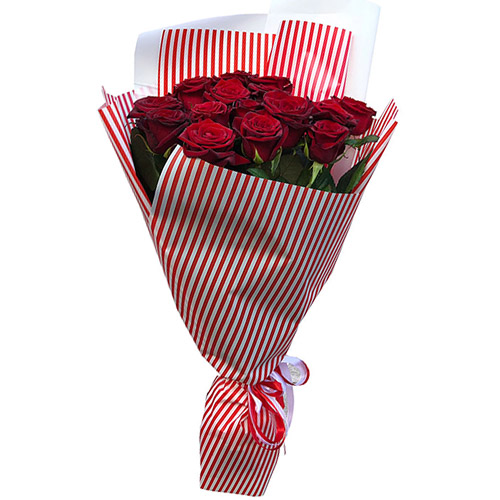 Фото товару 15 червоних троянд з категорії недорогі букети в Самборі
