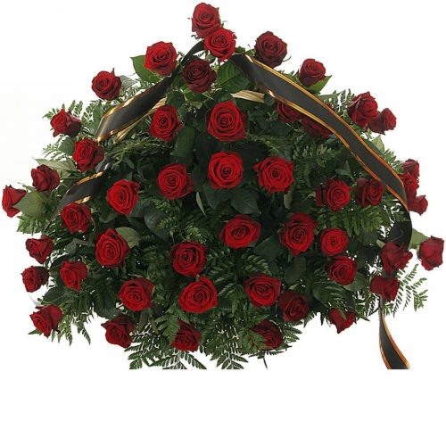 Фото товара 70 червоних троянд у кошику в Самборі