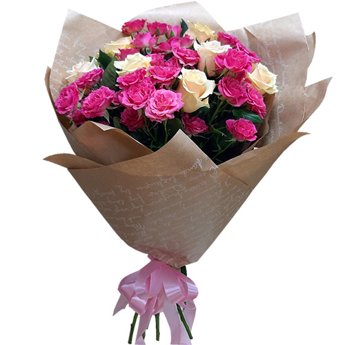 Фото товара Кремова троянда і спрей популярне в Самборі
