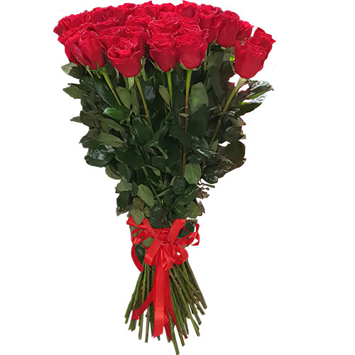 Фото товара 25 метрових троянд "Фрідом" з категорії найбільш шикарних букетів  в Самборі