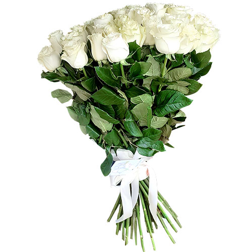 Фото товара 33 білі троянди з категорії найбільш шикарних букетів  в Самборі