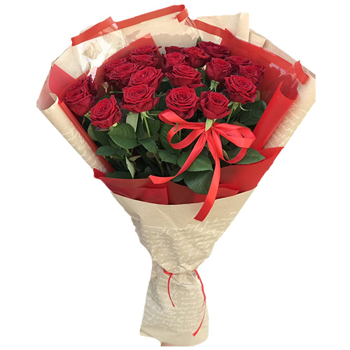 Фото товара Букет троянд 21 червона з категорії букетів среднец ціни  в Самборі