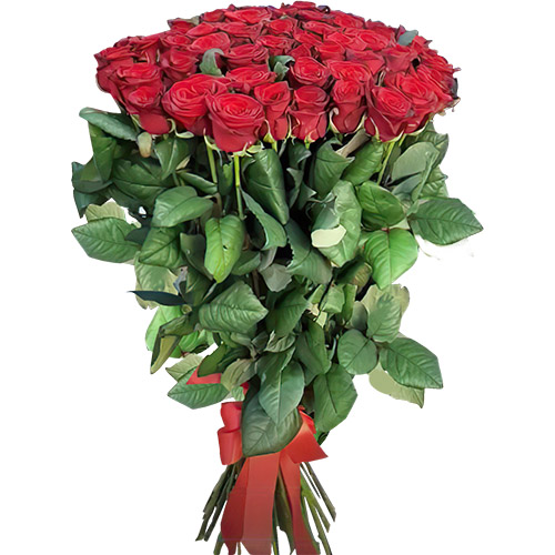 Фото товара Букет троянд 51 червона з категорії найбільш шикарних букетів  в Самборі