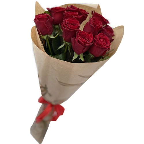 Фото товару Букет червоних троянд 11 шт з категорії недорогі букети в Самборі
