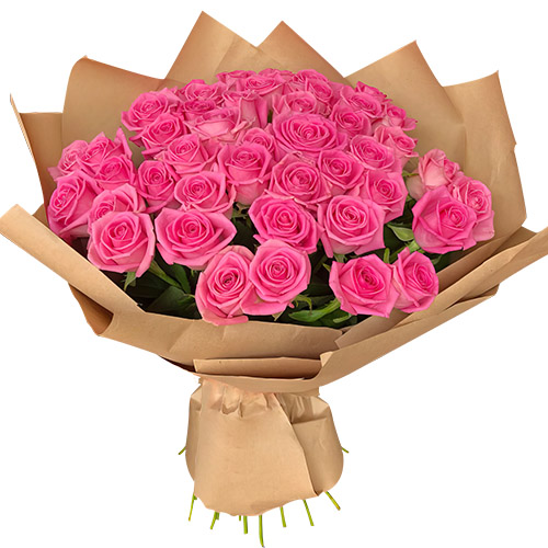 Фото товара Букет рожевих троянд - 51 шт з категорії найбільш шикарних букетів  в Самборі